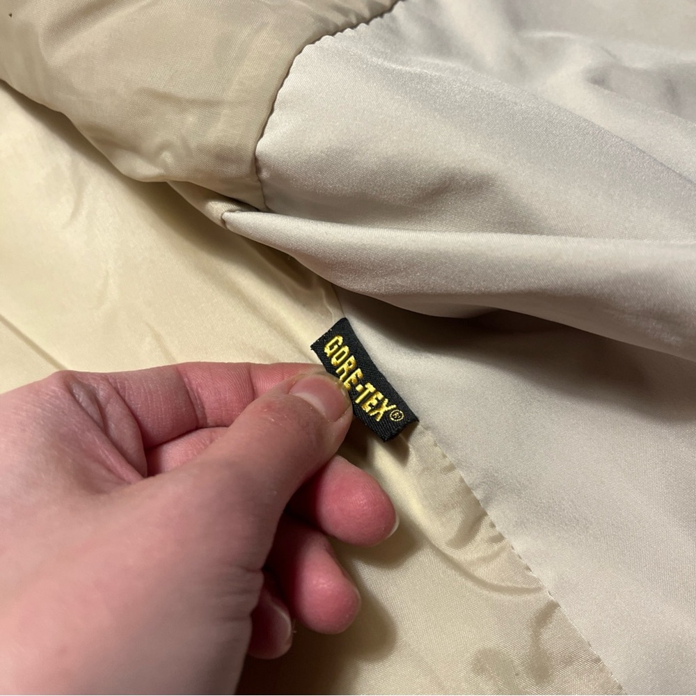 LL Bean Tan Gor-tex Nylon Men's XL Rain Coat Windbreaker - Picture 9 of 11